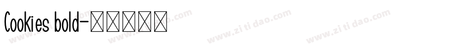 Cookies bold字体转换